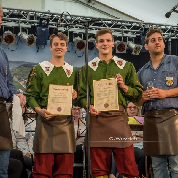 Neu aufgenommene Schröter beim Jakobstag 2015