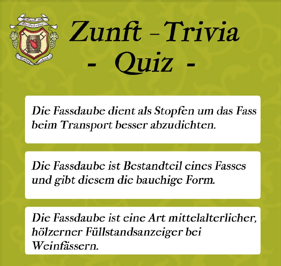 Schröter Trivia: Fassdauben